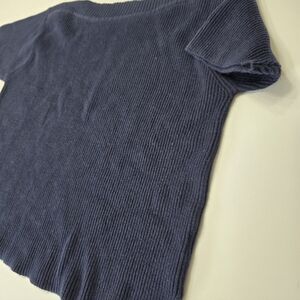 Liz Claiborne Beautiful Navy Ribbed Knit Soft Sweater M